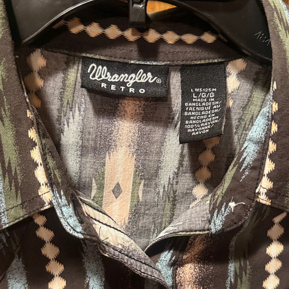 Chic Long Sleeve Patterned Blouse - image 2